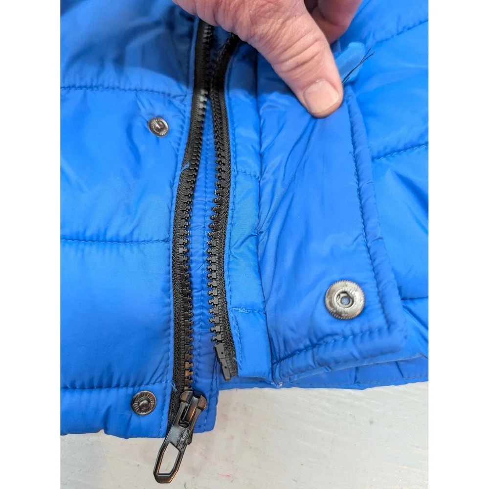 Spyder Hooded Puffer Coat Jacket Youth Boys Size M 10/12 Fleece Lined Winter